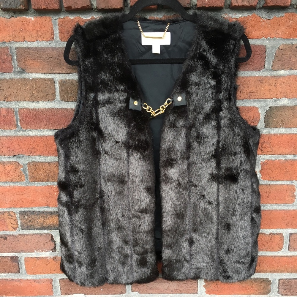 Like-new, Michael by Michael Khors, faux fur vest